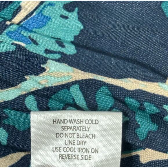 NWD Nicole Miller Blue Halter Neck Silk Feel Midi Dress Womens Size Large L NEW - Picture 8 of 10